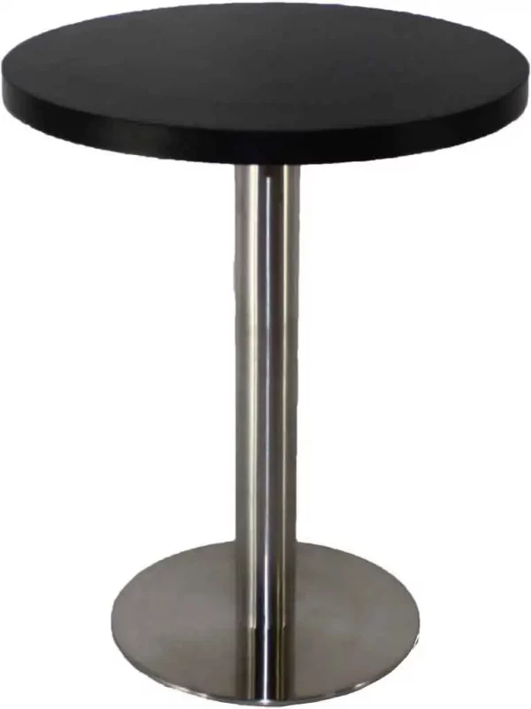 table ronde 60cm pied inox pour bar et brasserie