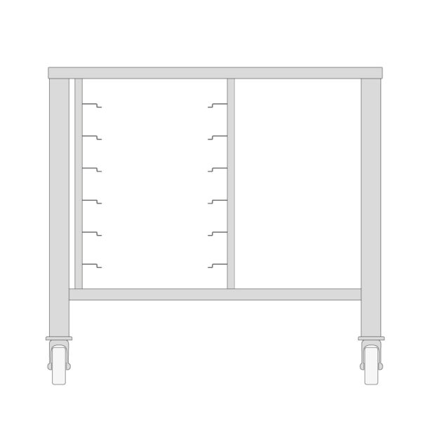 Table roulante vapeur GN 1/1