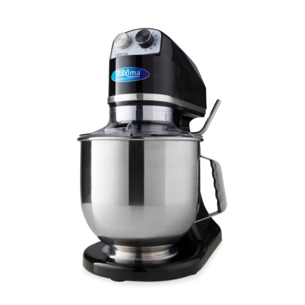 Mixer planétaire - 7 L - jusqu'à 2 kg de pâte - noir