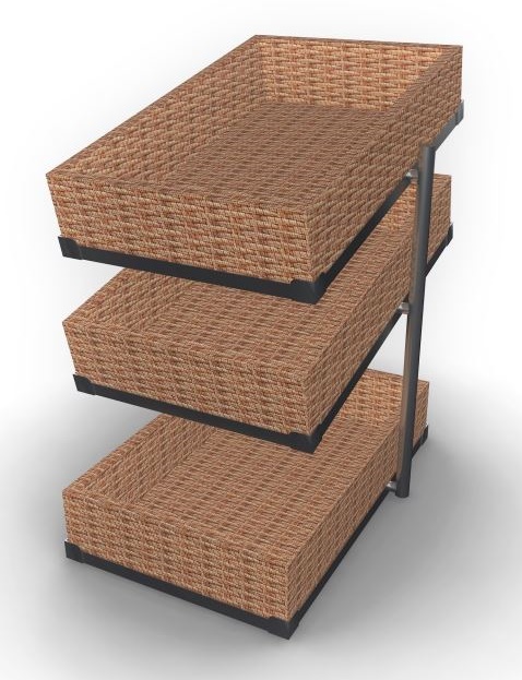 corbeille à pain étagère 3 niveaux