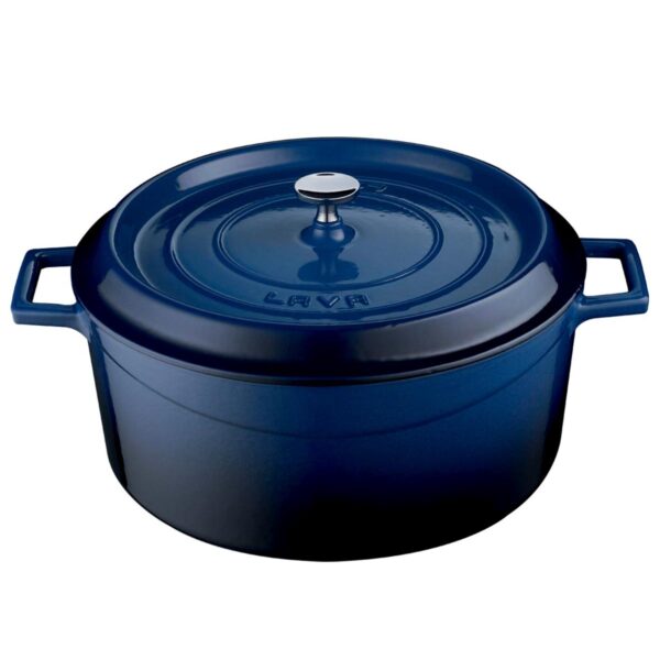 Poêle fonte 28cm bleu