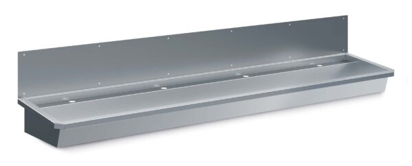 ÉVIER INOX 4 ROBINETS 2400MM
BOUCHON DE VIDANGE ET COUVERCLE ANTI-ÉCLABOUSSURES INCLUS