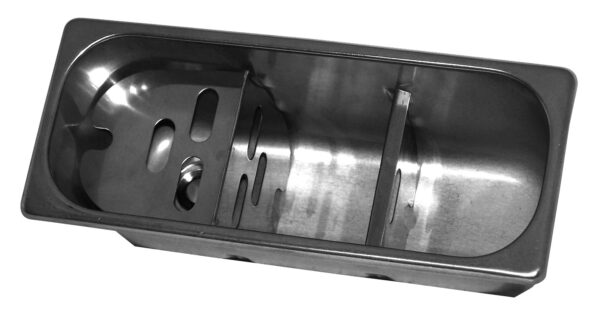 CUILLÈRE À GLACE ÉVIER 270X110X120
AVEC TROU D'ÉVACUATION, RACCORDEMENT À L'EAU ET TUYAU D'ÉVACUATION