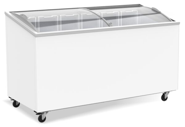 Congélateur bahut couvercle verre 461L