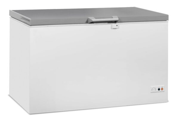 Congélateur coffre inox 407L