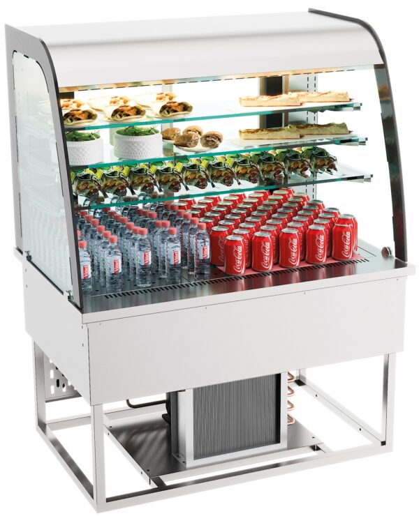 Vitrine réfrigérée ouverte 140L