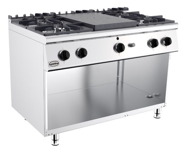 BASE 700 CUISINIÈRE AVEC PLAQUE COUP DE FEU À GAZ 4 BR.