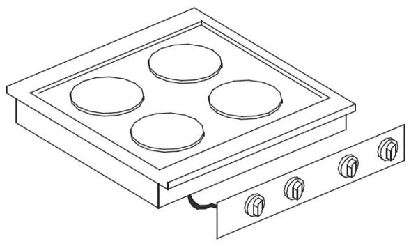 Cuisinière électrique 4 feux