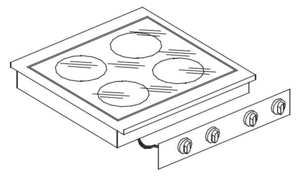Cuisinière céramique 4 zones induction