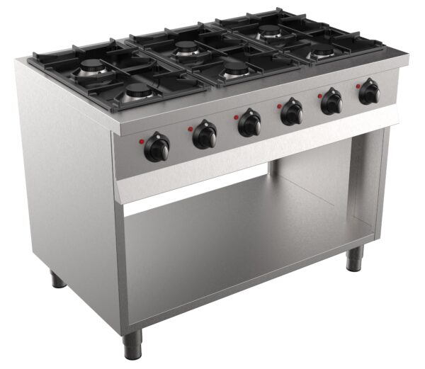 Cuisinière gaz 6 feux BASE 700
