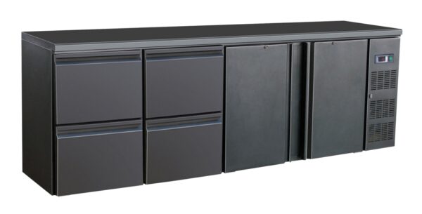 ARRIÈRE BAR RÉFRIGÉRÉE NOIR 2 PORTES ET 2 TIROIRS
*TRANSPORT SUR DEMANDE*