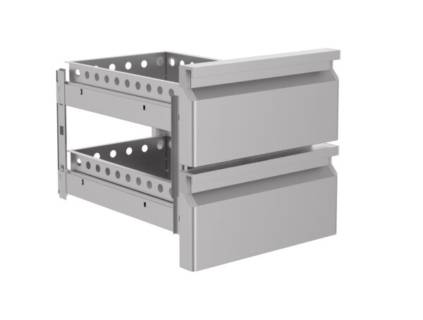 BLOC DE 2-TIROIRS POUR 7450.0755-0760-0765
Combisteel donne pas de garantie sur le montage du kit tiroirs