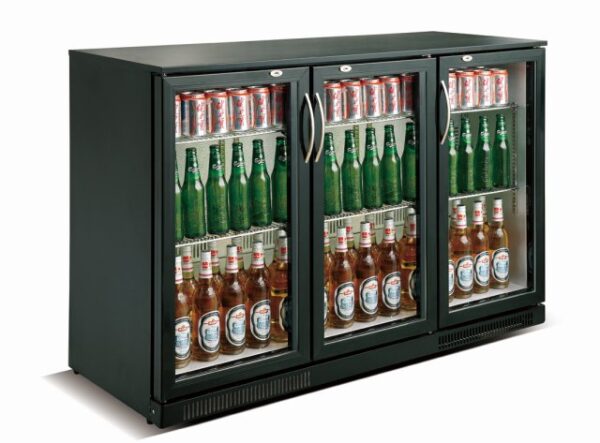 ARRIÈRE BAR RÉFRIGÉRÉE NOIR 3 PORTES