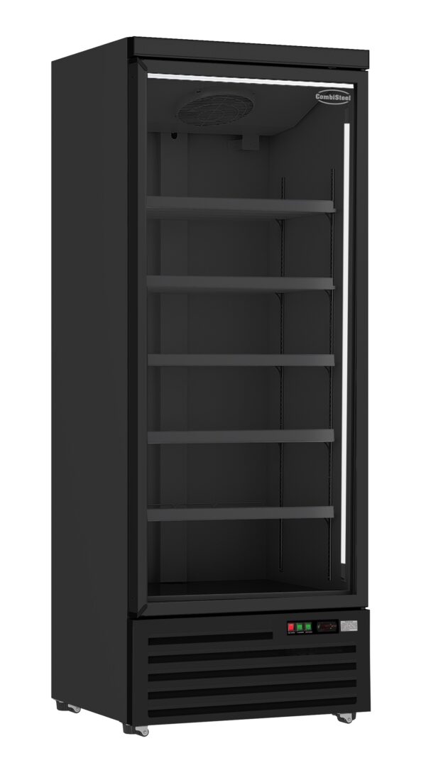 Réfrigérateur une porte verre noir