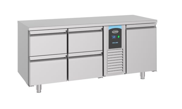 Table réfrigérée pro 1 porte 4 tiroirs