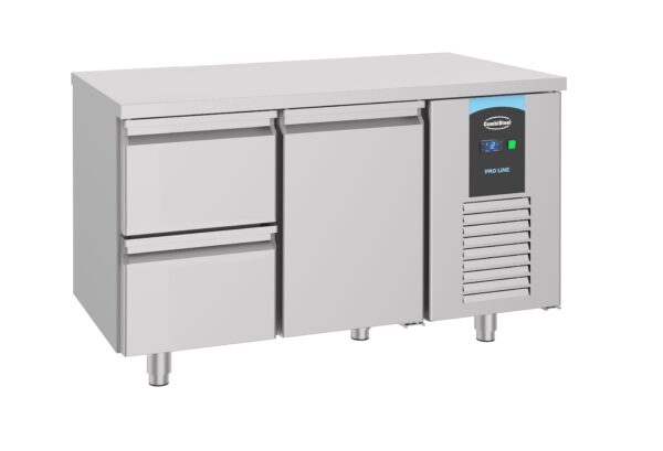 Table réfrigérée pro 1 porte 2 tiroirs