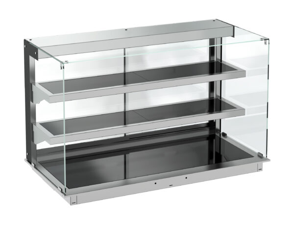 Vitrine chauffante cube vitrocéramique