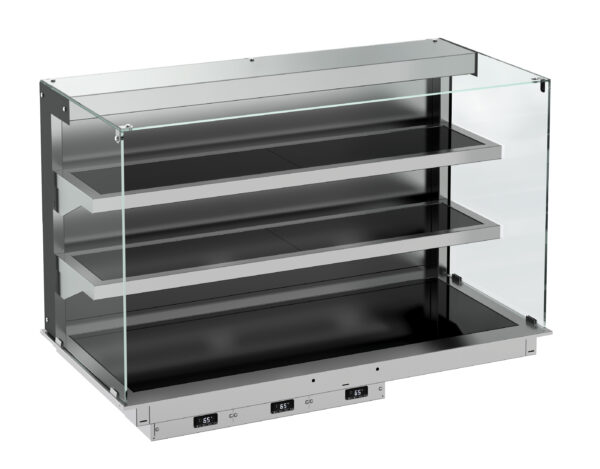 Vitrine chauffante murale noire