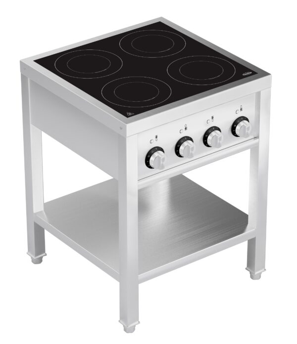 CUISINIÈRE À INDUCTION 4 ZONES AVEC ESSOUS OUVERT