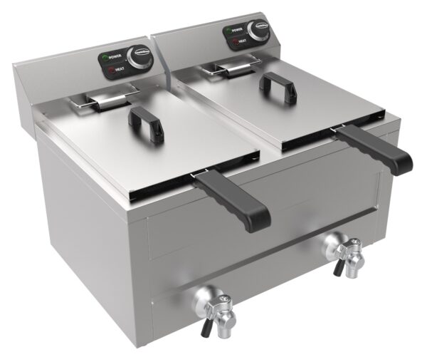 friteuse électrique professionnelle 2x8L