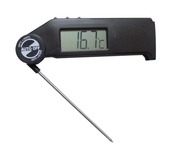 Thermomètre sonde pliable poche