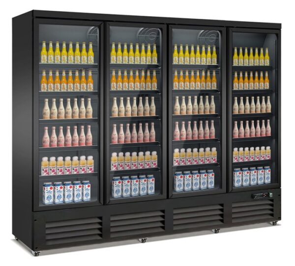 RÉFRIGÉRATEUR 4 PORTES EN VERRE NOIR CEB-2000R BL
*TRANSPORT SUR DEMANDE*
