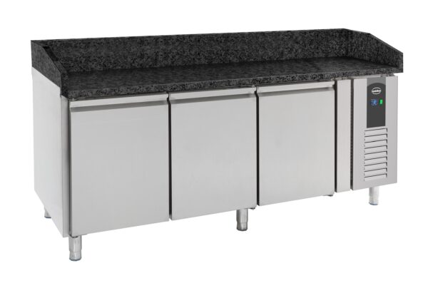 Table préparation pizza granit noir