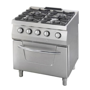 Cuisinière professionnelle gaz double