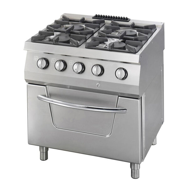 Cuisinière professionnelle gaz double