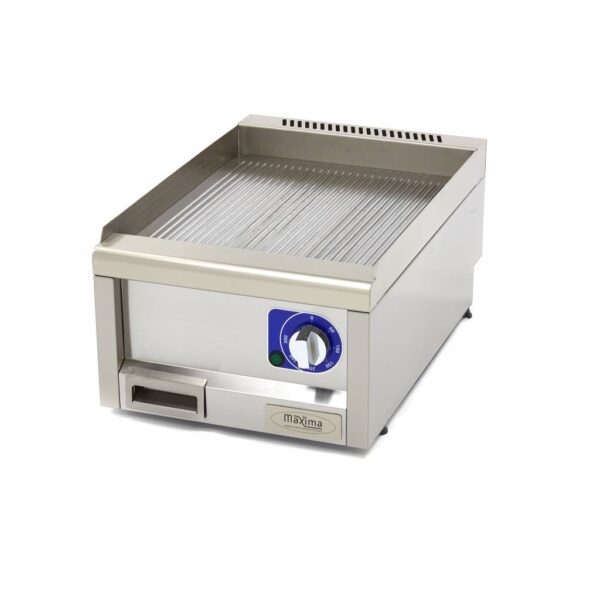 Gril de qualité commerciale - rainuré - unité simple - profondeur 60 cm - électrique