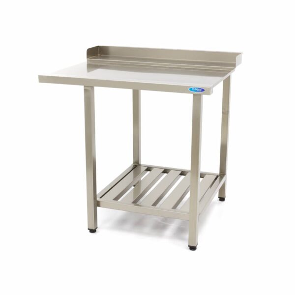 Table lave-vaisselle - 70 x 75 cm - droite - avec dosseret et étagère de rangement