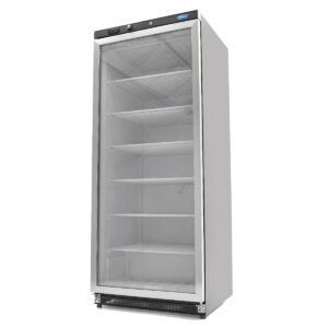 Congélateur 600L porte verre noir