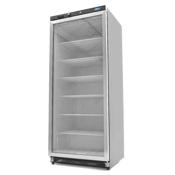 Congélateur 600L porte verre noir