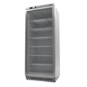Congélateur inox 600L porte verre