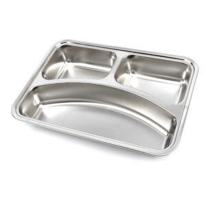 assiette compartiments inox lave-vaisselle