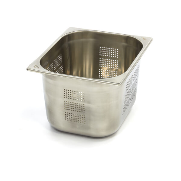 Récipient gastronorm - 1/2 GN - profondeur 20 cm - acier inoxydable - perforé