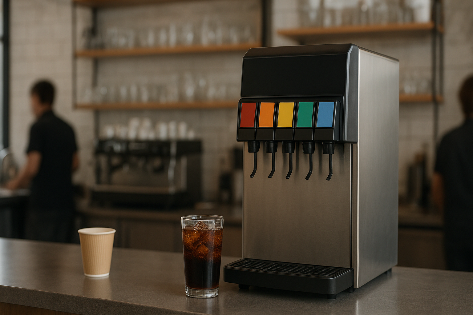 distributeur boisson location dans un environnement CHR moderne