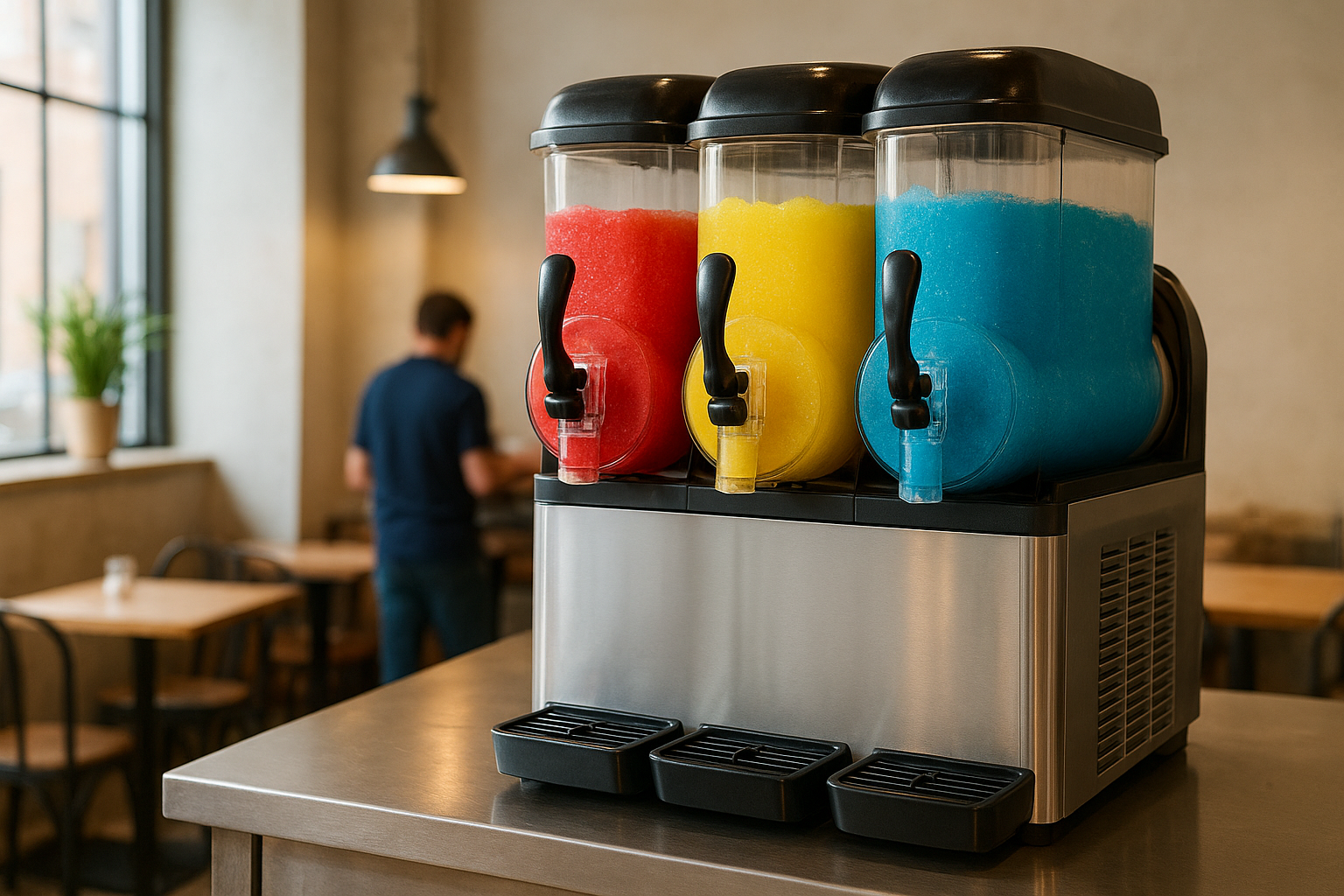 machine granita 3 bacs pour granita location avec couleurs vives
