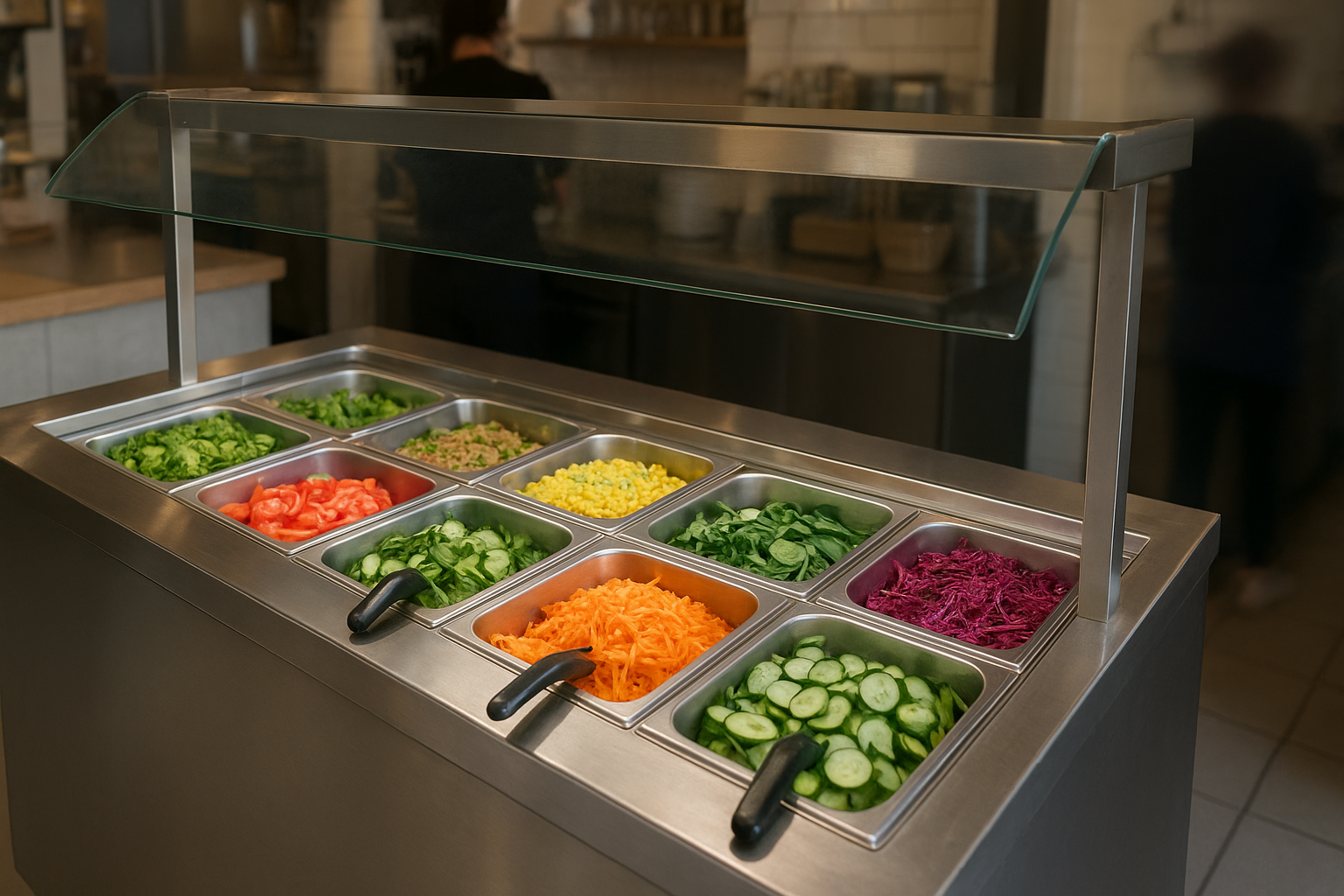 salad bar leasing en inox pour self-service professionnel