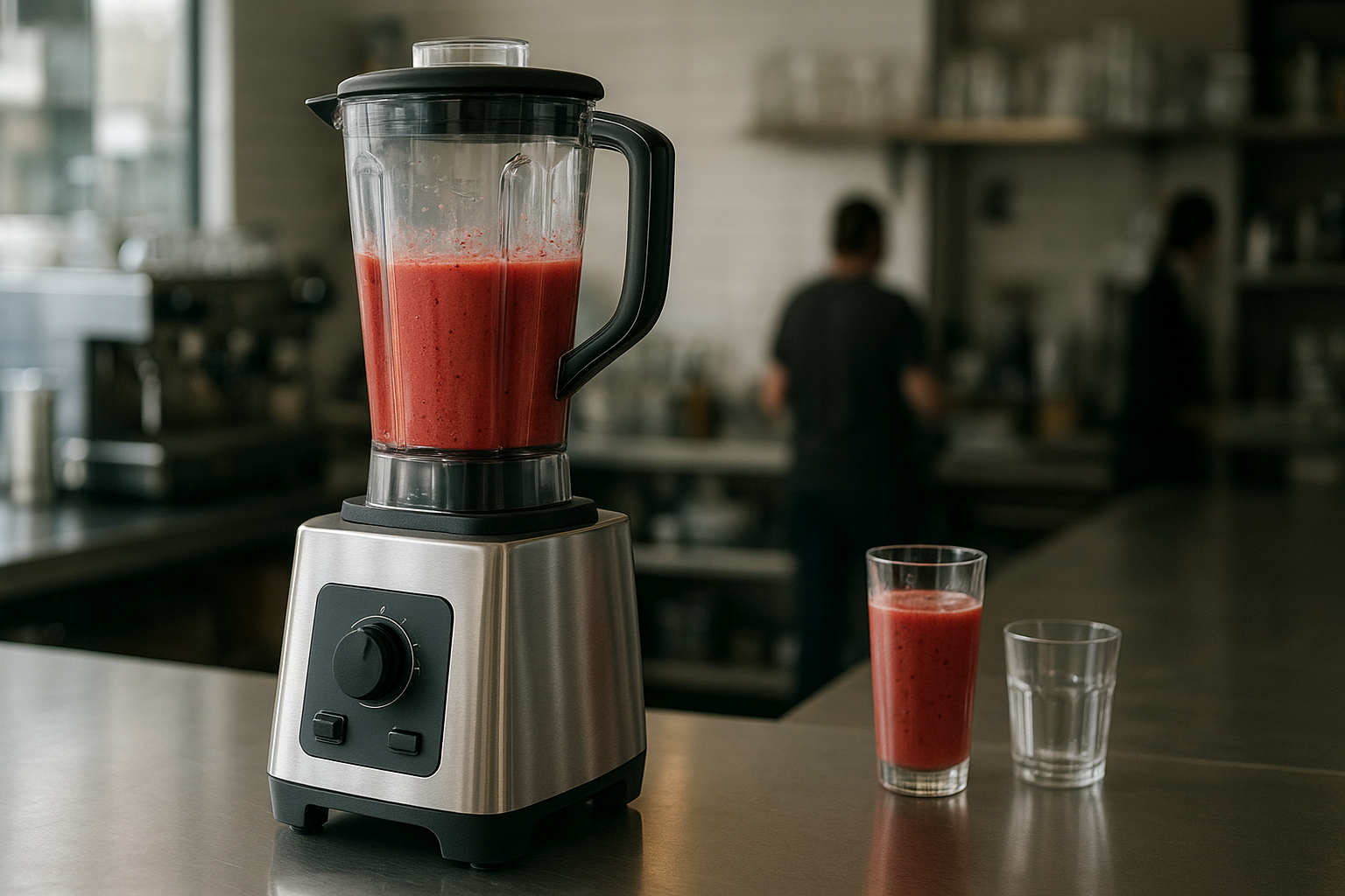 blender professionnel puissant inox pour smoothies et bars