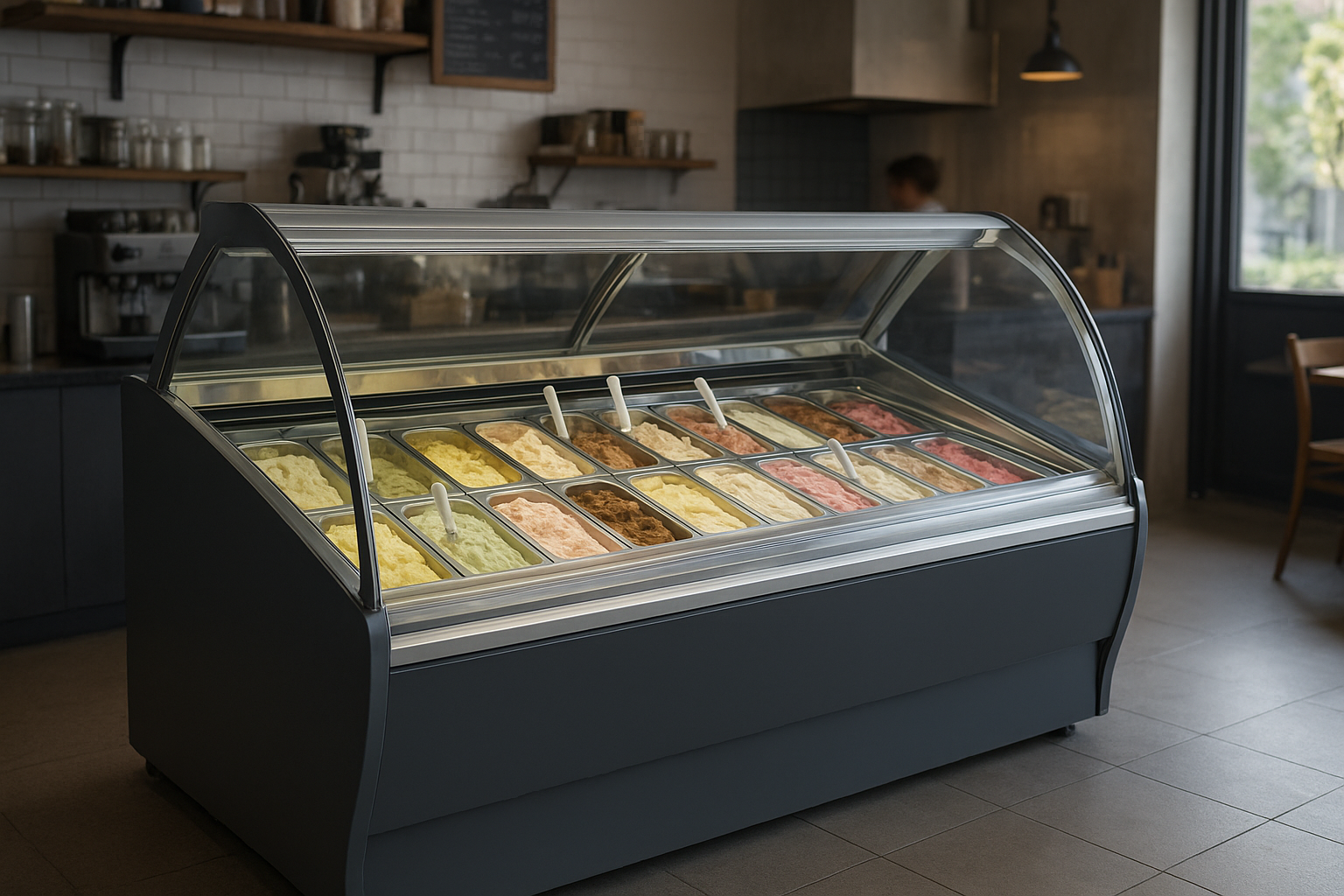 vitrine a glaces leasing lumineuse pour glacier